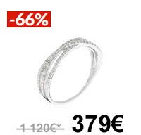 Bague Or Blanc et Diamants 379€