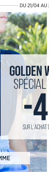 Du 21 au 23/04 inclus Golden week-end Spécial T-shirts Femme -40% Sur l achat de 2 t-shirts